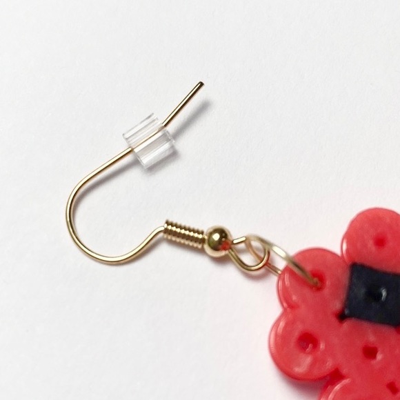 Perler Bead Handmade Parrot Earrings. New. - Picture 3 of 3